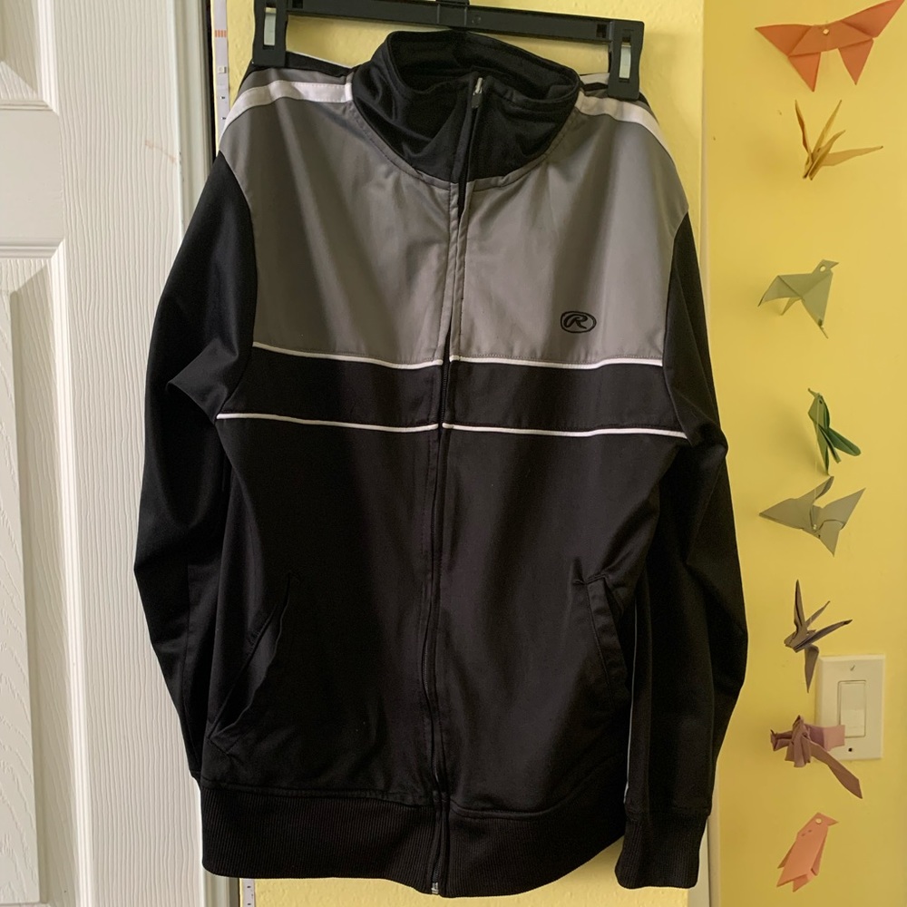 Black and Grey Collared Jacket